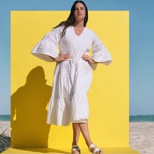 💌 Lisa Marie Fernandez X Target Ric Rac Flare Sleeve Dress